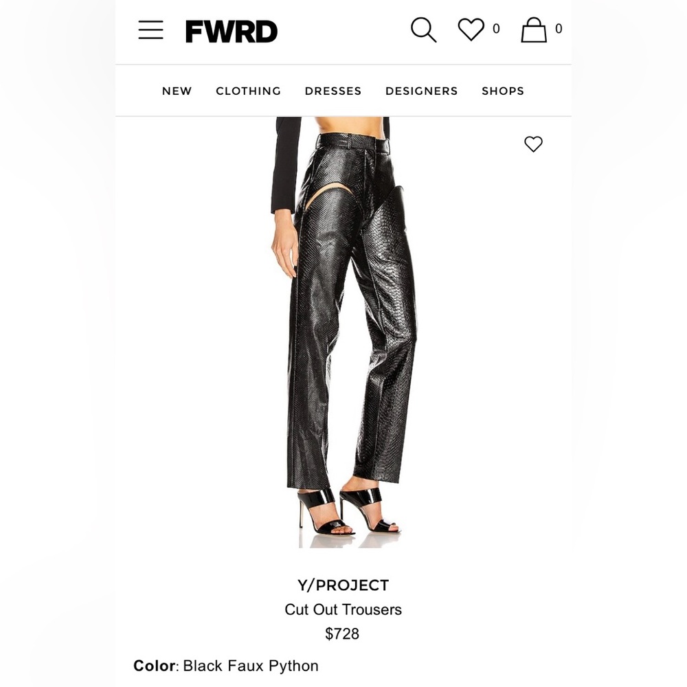 Y/PROJECT Embossed Cut-Out Pants - Picture 13 of 15
